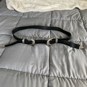 Western Double Buckle Belt